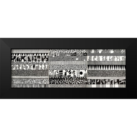 Partitura I Black Modern Wood Framed Art Print by Teruzzi, Vittorio