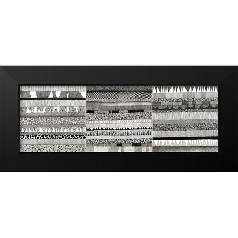 Partitura III Black Modern Wood Framed Art Print by Teruzzi, Vittorio