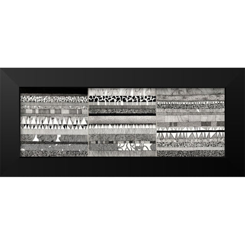 Partitura IV Black Modern Wood Framed Art Print by Teruzzi, Vittorio