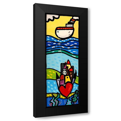Amori sommersi I Black Modern Wood Framed Art Print with Double Matting by Wallas