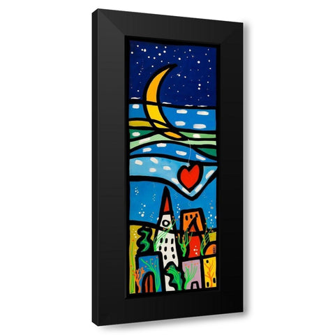 Amori sommersi II Black Modern Wood Framed Art Print by Wallas