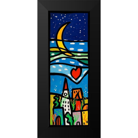 Amori sommersi II Black Modern Wood Framed Art Print by Wallas