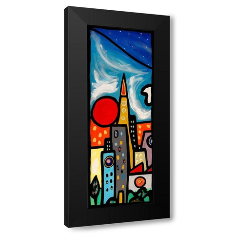 Quando soffia il vento I Black Modern Wood Framed Art Print by Wallas