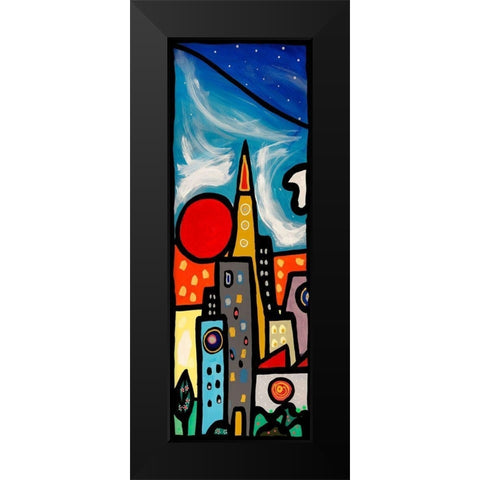 Quando soffia il vento I Black Modern Wood Framed Art Print by Wallas