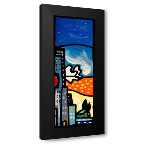Quando soffia il vento III Black Modern Wood Framed Art Print with Double Matting by Wallas