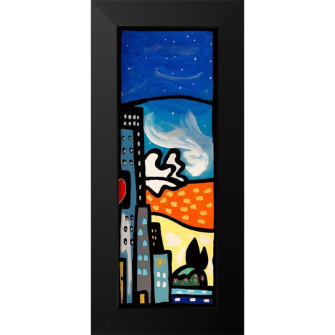 Quando soffia il vento III Black Modern Wood Framed Art Print by Wallas