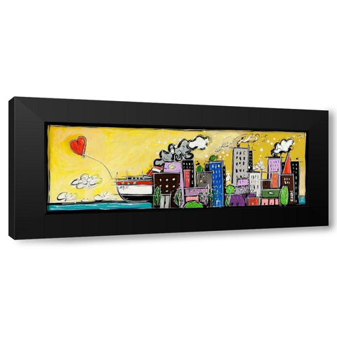 Amarcord Black Modern Wood Framed Art Print with Double Matting by Wallas