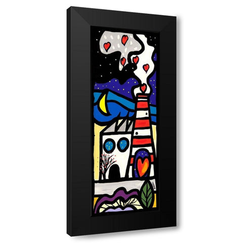 Fabbricare amore 2 Black Modern Wood Framed Art Print by Wallas