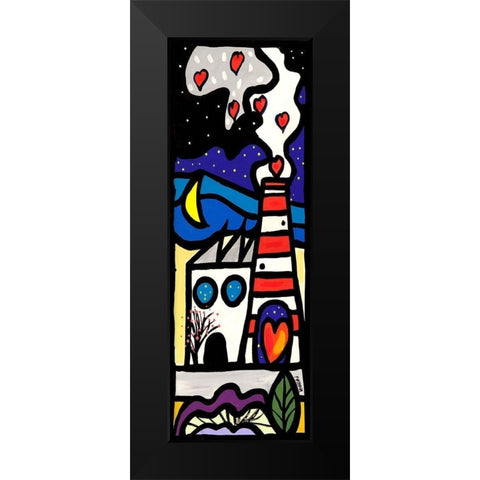 Fabbricare amore 2 Black Modern Wood Framed Art Print by Wallas