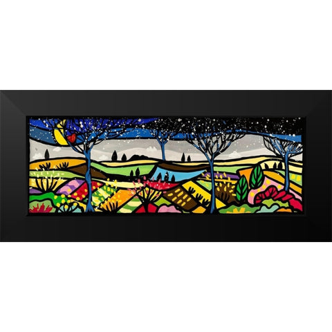 Dolci colline mie Black Modern Wood Framed Art Print by Wallas