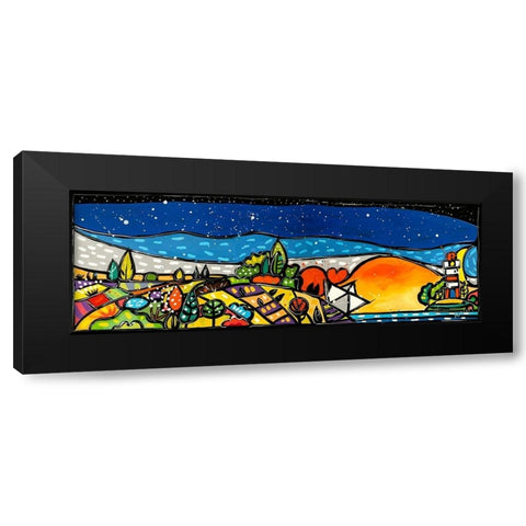 E un romantico tramonto Black Modern Wood Framed Art Print with Double Matting by Wallas