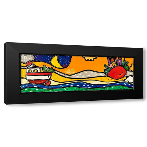 Leggeri leggeri Black Modern Wood Framed Art Print with Double Matting by Wallas
