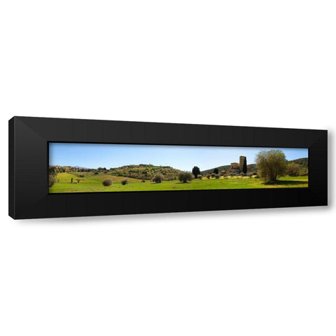 Abbazia di S. Antimo-Val d Orcia-Tuscany Black Modern Wood Framed Art Print by Pangea Images