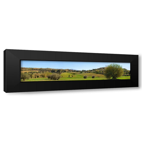 Val dOrcia-Siena-Tuscany Black Modern Wood Framed Art Print with Double Matting by Pangea Images