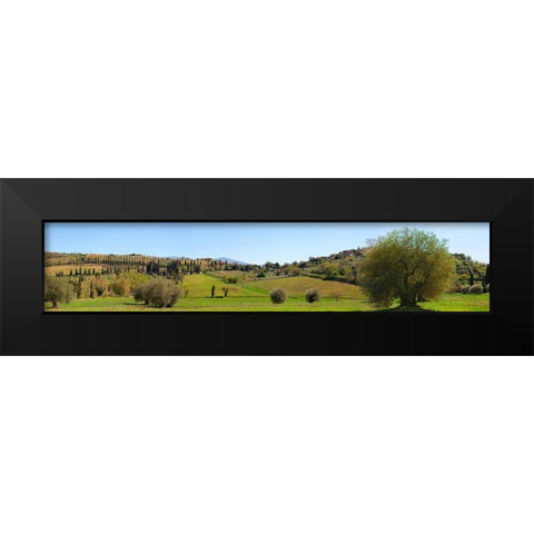 Val dOrcia-Siena-Tuscany Black Modern Wood Framed Art Print by Pangea Images