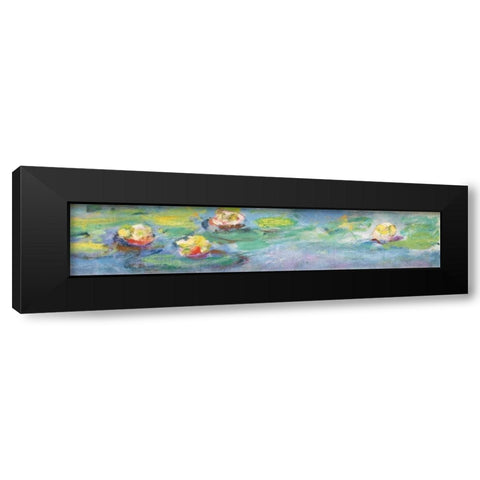Nympheas Black Modern Wood Framed Art Print with Double Matting by Monet, Claude