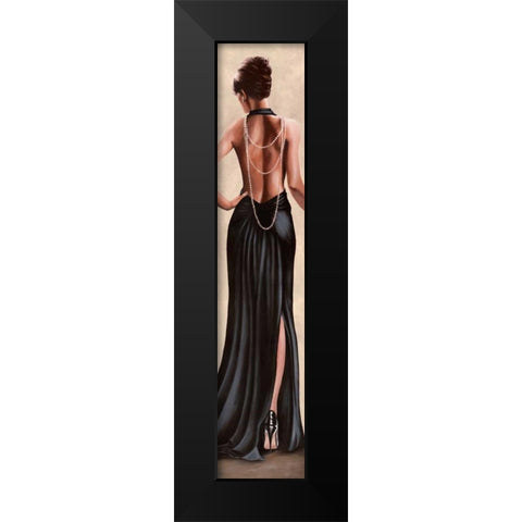 Soiree Black Modern Wood Framed Art Print by Duval, Sonya