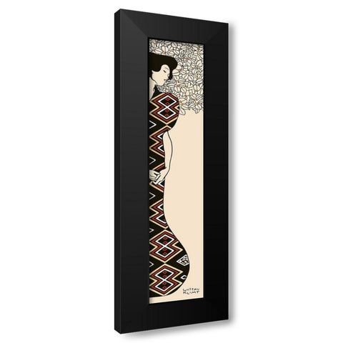 Woman and Tree I Black Modern Wood Framed Art Print by Gustav, Klimt