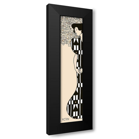Woman and Tree II Black Modern Wood Framed Art Print by Gustav, Klimt