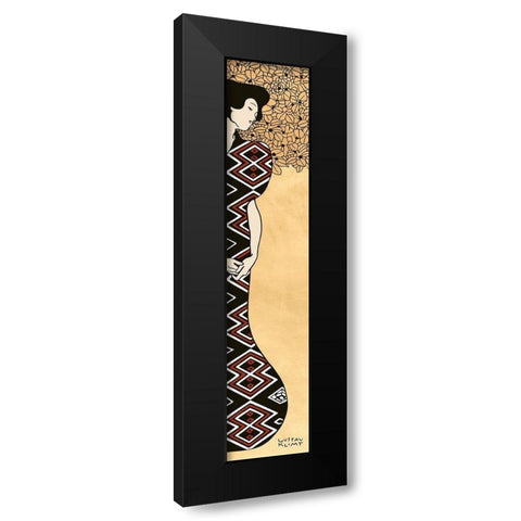 Woman and Tree I (Gold) Black Modern Wood Framed Art Print by Gustav, Klimt