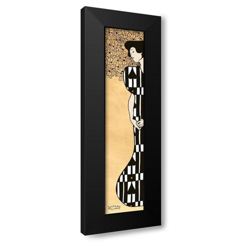 Woman and Tree II (Gold) Black Modern Wood Framed Art Print with Double Matting by Gustav, Klimt