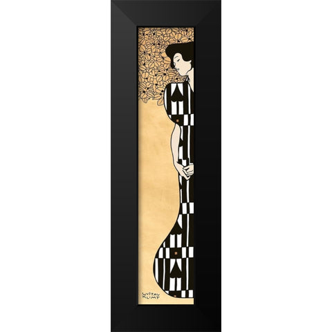 Woman and Tree II (Gold) Black Modern Wood Framed Art Print by Gustav, Klimt