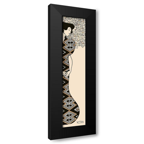 Woman and Tree I (Neutral) Black Modern Wood Framed Art Print with Double Matting by Gustav, Klimt