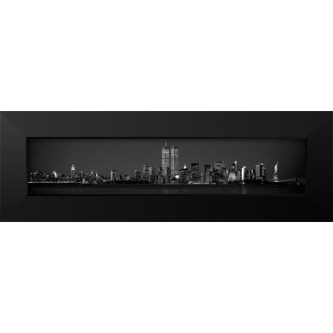 Manhattan Skyline 2001 Black Modern Wood Framed Art Print by Berenholtz, Richard