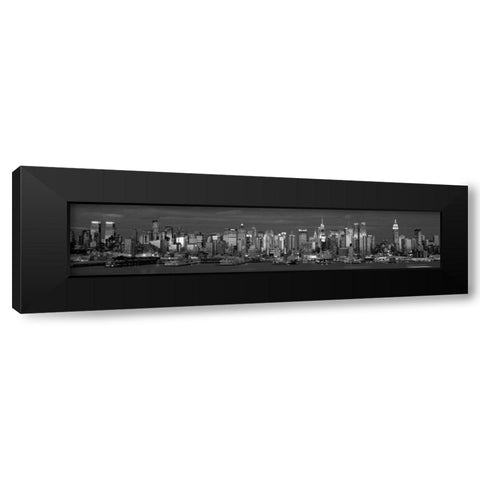 Manhattan Skyline at Dusk NYC Black Modern Wood Framed Art Print by Berenholtz, Richard