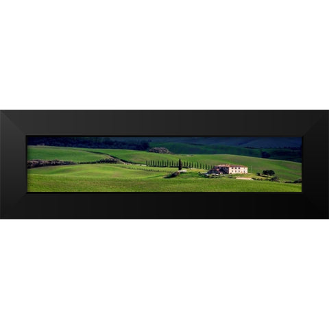 A villa in Tuscany Black Modern Wood Framed Art Print by Ratsenskiy, Vadim