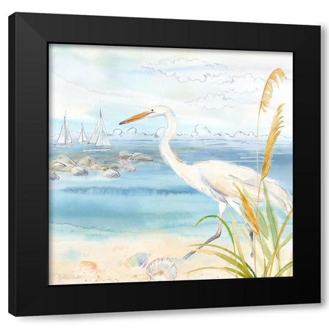 By the Seashore III Black Modern Wood Framed Art Print with Double Matting by Coulter, Cynthia