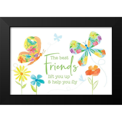 Dreams Take Flight on White IV Black Modern Wood Framed Art Print by Reed, Tara