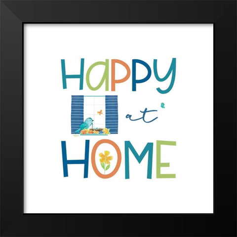 Happy at Home X Black Modern Wood Framed Art Print by Reed, Tara