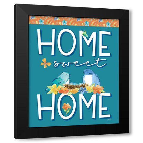 Happy at Home XX Black Modern Wood Framed Art Print with Double Matting by Reed, Tara