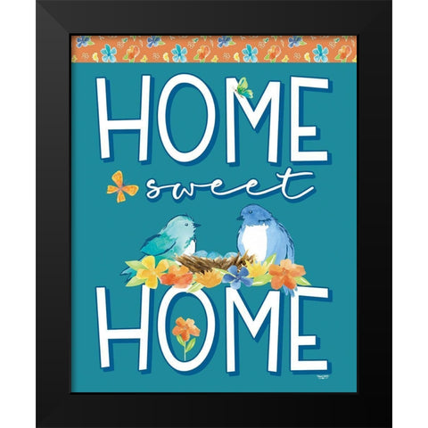 Happy at Home XX Black Modern Wood Framed Art Print by Reed, Tara