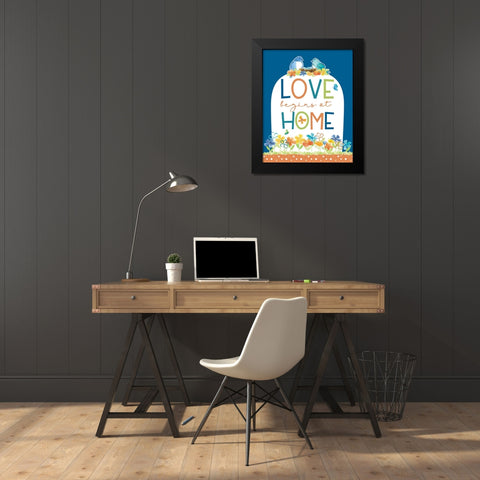 Happy at Home XXI Black Modern Wood Framed Art Print by Reed, Tara