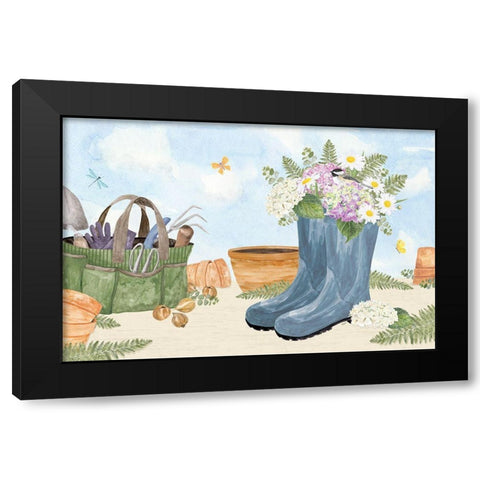 In My Garden II Black Modern Wood Framed Art Print with Double Matting by Reed, Tara