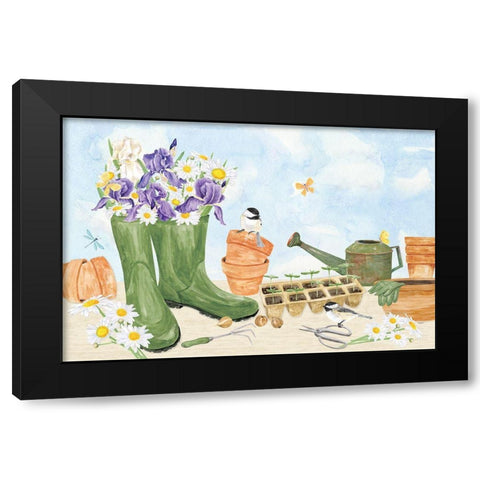 In My Garden III Black Modern Wood Framed Art Print by Reed, Tara