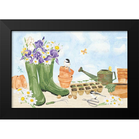 In My Garden III Black Modern Wood Framed Art Print by Reed, Tara