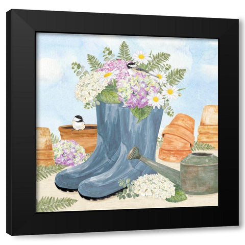 In My Garden VI Black Modern Wood Framed Art Print by Reed, Tara