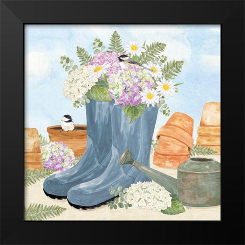 In My Garden VI Black Modern Wood Framed Art Print by Reed, Tara