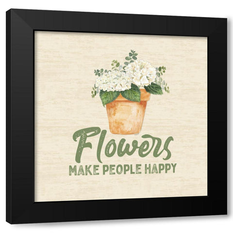 In My Garden IX Black Modern Wood Framed Art Print by Reed, Tara