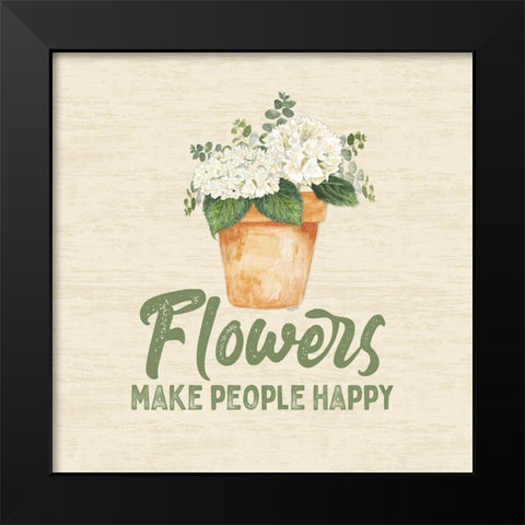 In My Garden IX Black Modern Wood Framed Art Print by Reed, Tara