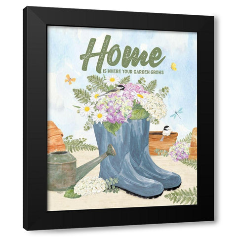 In My Garden XVII Black Modern Wood Framed Art Print with Double Matting by Reed, Tara