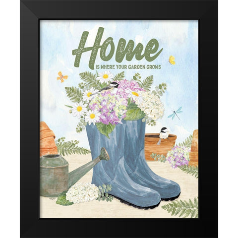 In My Garden XVII Black Modern Wood Framed Art Print by Reed, Tara