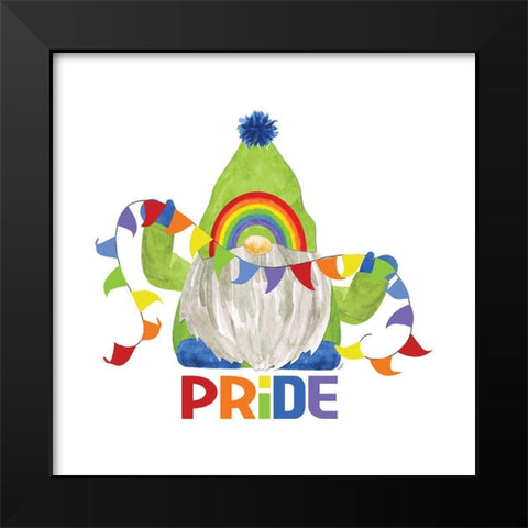 Pride Gnomes I single Black Modern Wood Framed Art Print by Reed, Tara