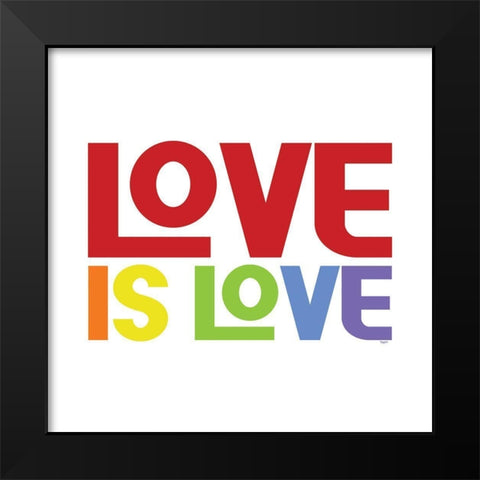 Pride Gnomes VI Black Modern Wood Framed Art Print by Reed, Tara