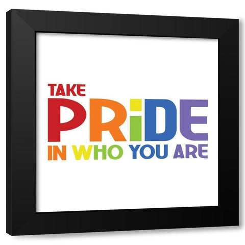 Pride Gnomes VII Black Modern Wood Framed Art Print with Double Matting by Reed, Tara