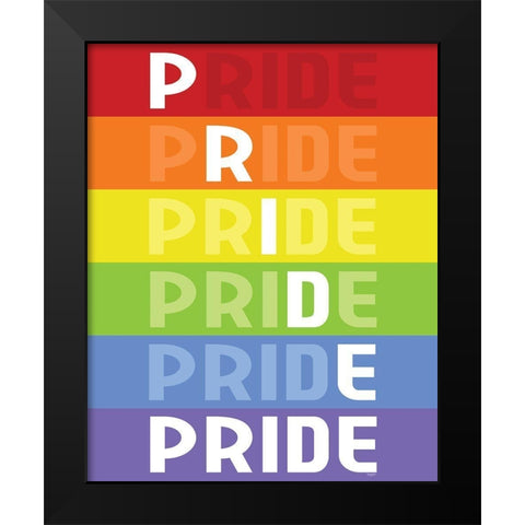 Pride Gnomes XVII Black Modern Wood Framed Art Print by Reed, Tara