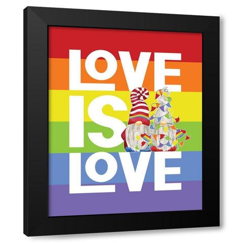 Pride Gnomes XXII Black Modern Wood Framed Art Print with Double Matting by Reed, Tara